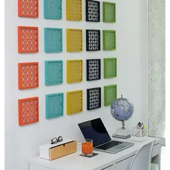 Hide+seek SUPPLY CO Breeze Block Metal Wall Tile: 7" x 7" Turquoise -As U Wish Sales Belk 1004