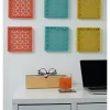Hide+seek SUPPLY CO Breeze Block Metal Wall Tile: 7" x 7 " Lemon -As U Wish Sales Belk 1006