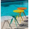 Hide+seek SUPPLY CO Breeze Block 19" Metal Round Patio Table-Turquoise -As U Wish Sales Belk 1018