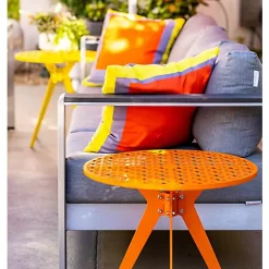 Hide+seek SUPPLY CO Breeze Block 19" Metal Round Patio Table-Orange 12 Hide+seek SUPPLY CO Breeze Block 19" Metal Round Patio Table-Orange -As U Wish Sales Belk 1034