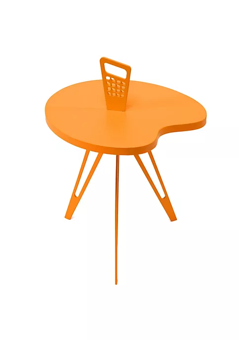Hide+seek SUPPLY CO Genie Mod Shaped Metal Side Table (Taller)-Orange 4 Hide+seek SUPPLY CO Genie Mod Shaped Metal Side Table (Taller)-Orange - Image 2