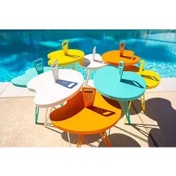 Hide+seek SUPPLY CO Genie Mod Shaped Metal Side Table (Taller)-Orange 12 Hide+seek SUPPLY CO Genie Mod Shaped Metal Side Table (Taller)-Orange -As U Wish Sales Belk 1046