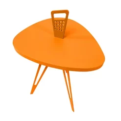 Hide+seek SUPPLY CO Nelson Mod Shaped Metal Side Table (Shorter)-Orange -As U Wish Sales Belk 1062