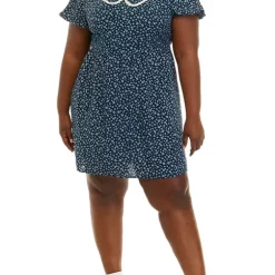 As U Wish Plus Size Short Sleeve Collar Dress -As U Wish Sales Belk 108