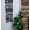 Hide+seek SUPPLY CO Breeze Block Metal Wall Tile: 15.5" x 15.5" Black -As U Wish Sales Belk 1083