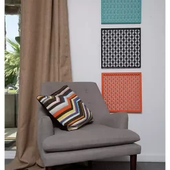 Hide+seek SUPPLY CO Breeze Block Metal Wall Tile: 15.5" x 15.5" Black -As U Wish Sales Belk 1085