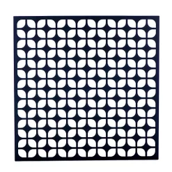 Hide+seek SUPPLY CO Breeze Block Metal Wall Tile: 15.5" x 15.5" Black -As U Wish Sales Belk 1086