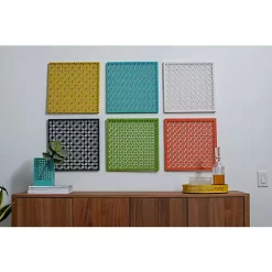 Hide+seek SUPPLY CO Breeze Block Metal Wall Tile: 15.5" x 15.5" Turquoise -As U Wish Sales Belk 1091