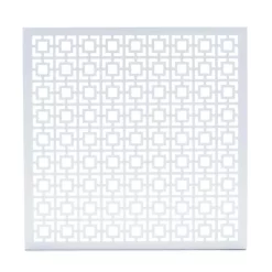 Hide+seek SUPPLY CO Breeze Block Metal Wall Tile: 15.5" x 15.5" White -As U Wish Sales Belk 1098
