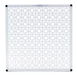 Hide+seek SUPPLY CO Breeze Block Metal Wall Tile: 15.5" x 15.5" White -As U Wish Sales Belk 1099