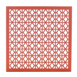 Hide+seek SUPPLY CO Breeze Block Metal Wall Tile: 15.5" x 15.5" Orange -As U Wish Sales Belk 1105