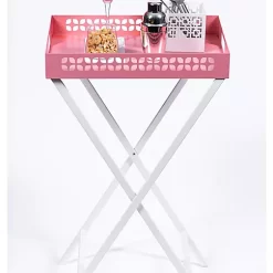 Hide+seek SUPPLY CO Breeze Block Metal Serving Tray Rectangular-Pink -As U Wish Sales Belk 1140