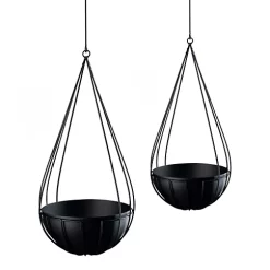 Hide+seek SUPPLY CO Raindrop Planters-set of 2 (small + large)-matte black -As U Wish Sales Belk 1157