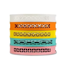 Hide+seek SUPPLY CO Breeze Block Metal Serving Tray Round-Lemon -As U Wish Sales Belk 1161