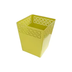 Hide+seek SUPPLY CO Breeze Block Tapered Metal WasteBin-Lemon -As U Wish Sales Belk 1171