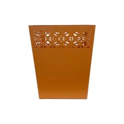 Hide+seek SUPPLY CO Breeze Block Tapered Metal WasteBin-Orange -As U Wish Sales Belk 1177