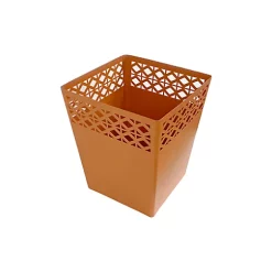 Hide+seek SUPPLY CO Breeze Block Tapered Metal WasteBin-Orange -As U Wish Sales Belk 1178