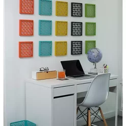 Hide+seek SUPPLY CO Breeze Block Tapered Metal WasteBin-Orange -As U Wish Sales Belk 1180