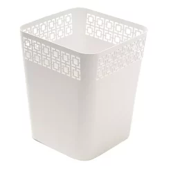 Hide+seek SUPPLY CO Breeze Block Tapered Metal WasteBin-White -As U Wish Sales Belk 1184