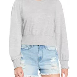 As U Wish Juniors' Banded Bottom Sweatshirt