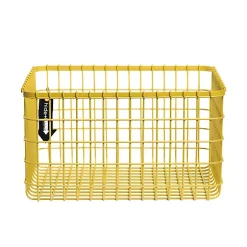 Hide+seek SUPPLY CO Loop Heavy-Duty Wire Bin-Large-Yellow