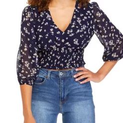 As U Wish Juniors' Lantern Sleeve Floral Dress 8 As U Wish Juniors' Lantern Sleeve Floral Dress -As U Wish Sales Belk 122