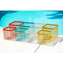 Hide+seek SUPPLY CO Formation Heavy-Duty Wire Bin-Medium-Turquoise -As U Wish Sales Belk 1242