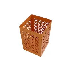 Hide+seek SUPPLY CO Breeze Block Metal Container-Orange -As U Wish Sales Belk 1265
