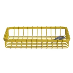 Hide+seek SUPPLY CO Loop Heavy-Duty Wire Bin-Shallow-Lemon-set of 4