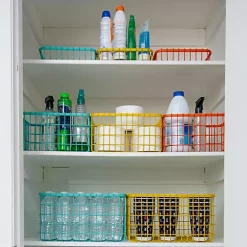 Hide+seek SUPPLY CO Loop Heavy-Duty Wire Bin-Shallow-Lemon-set of 4 -As U Wish Sales Belk 1270