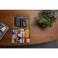 Hide+seek SUPPLY CO Loop Heavy-Duty Wire Bin-Shallow-Turquoise-set of 4 -As U Wish Sales Belk 1276