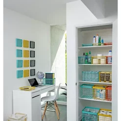 Hide+seek SUPPLY CO Loop Heavy-Duty Wire Bin-Small-Turquoise -As U Wish Sales Belk 1286