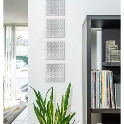 Hide+seek SUPPLY CO Breeze Block Metal Wall Tile: 7" x 7" White -As U Wish Sales Belk 1304