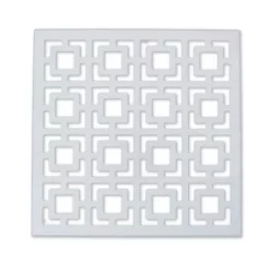 Hide+seek SUPPLY CO Breeze Block Metal Wall Tile: 7" x 7" White -As U Wish Sales Belk 1307