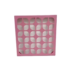 Hide+seek SUPPLY CO Breeze Block Metal Wall Tile: 7" x 7 " Pink -As U Wish Sales Belk 1311