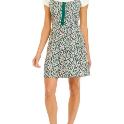 As U Wish Juniors' Short Sleeve Shirt and Shift Dress Set