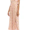 As U Wish Juniors' Tie Sleeve Floral Split Leg Maxi Dress -As U Wish Sales Belk 152