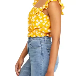 As U Wish Juniors' Sleeveless Ruffle Smocked Match Top -As U Wish Sales Belk 189