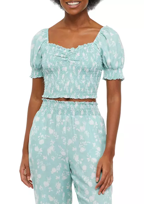 As U Wish Juniors' Short Puff Sleeve Square Neck Top 6 As U Wish Juniors' Short Puff Sleeve Square Neck Top - Image 4