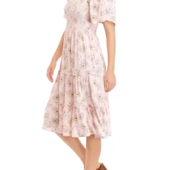 As U Wish Juniors' Short Flutter Sleeve Smocked Midi Dress -As U Wish Sales Belk 2