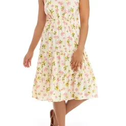As U Wish Juniors' Sleeveless Tiered Midi Dress