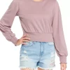 As U Wish Juniors' Banded Bottom Sweatshirt -As U Wish Sales Belk 214