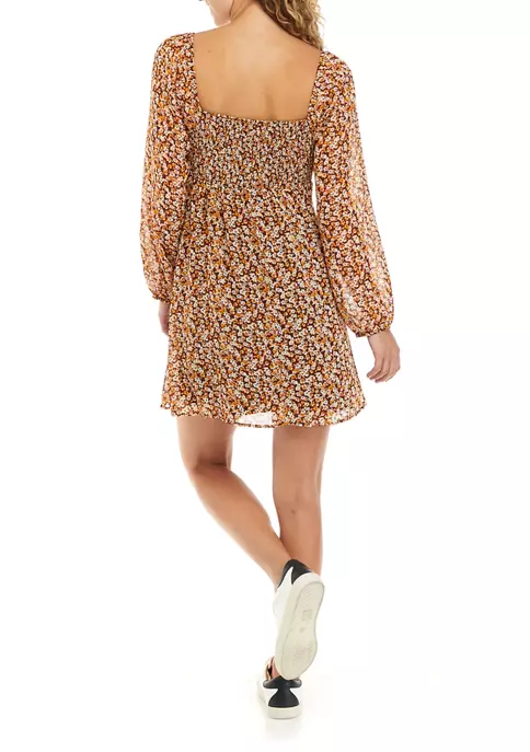 As U Wish Juniors' Long Sleeve Emma Dress 4 As U Wish Juniors' Long Sleeve Emma Dress - Image 2