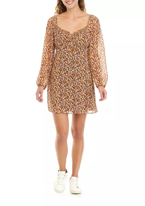 As U Wish Juniors' Long Sleeve Emma Dress 6 As U Wish Juniors' Long Sleeve Emma Dress - Image 4