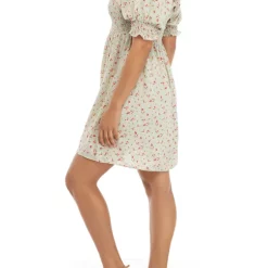 As U Wish Juniors' Short Puff Sleeve Dress -As U Wish Sales Belk 230