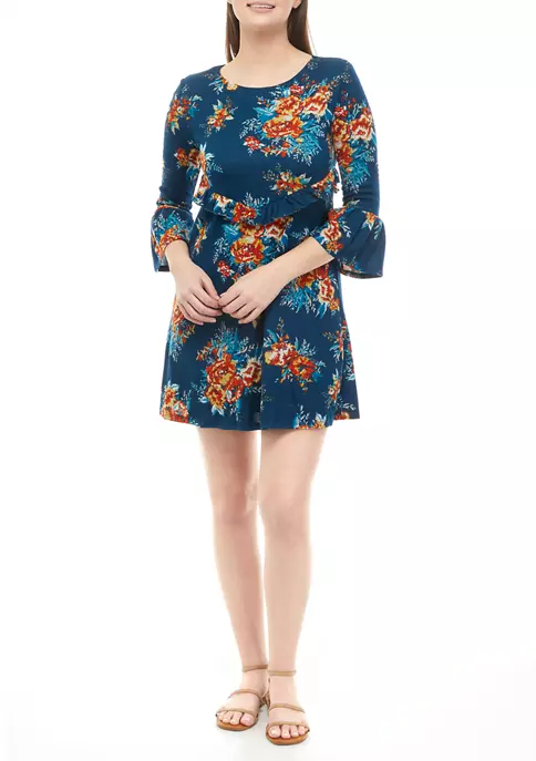 As U Wish Juniors' Printed Dress 6 As U Wish Juniors' Printed Dress - Image 4