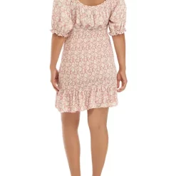 As U Wish Juniors' Puff Sleeve Floral Smocked Dress -As U Wish Sales Belk 265