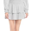 As U Wish Juniors' Flirty Knit Tiered Skirt