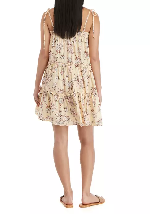 As U Wish Junior's Floral Sleeveless Babydoll Dress 4 As U Wish Junior's Floral Sleeveless Babydoll Dress - Image 2