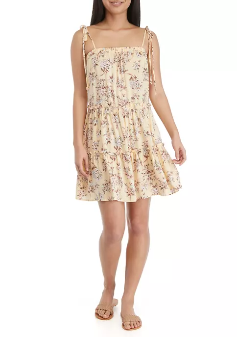 As U Wish Junior's Floral Sleeveless Babydoll Dress 6 As U Wish Junior's Floral Sleeveless Babydoll Dress - Image 4